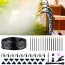 Thiswing 360 Adjustable Drip Irrigation System - 50 FT Garden Watering System with 16 Nozzles, Raised Bed Sprinkler Irrigation System, Garden Mister for Yard, Lawn, Plants, 5/16" Tubing