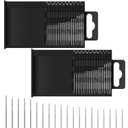 0.3-1.6 mm Micro Mini Drill Bit Set Tiny Drill Bits Small Shank Full-Ground HSS Twist Drill High Speed Steel Boards Tiny Drill Bits for Dill (40 Pieces)