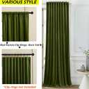 Timeper Hunter Green Velvet Curtains W52 x L84 inches 2 Panels,Pleat Back Tab Top Blackout Curtains for Bedroom Living Dining Room Thermal Insulated Luxury Soft Window Drapes