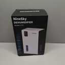 NineSky Dehumidifier for Home, 95 OZ Water Tank, (1000 sq.ft) Dehumidifiers for Bathroom Bedroom Basement with Auto Shut Off,7 Colors LED Light(White)