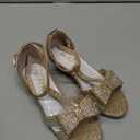 Toddler Little Kid Big Kid High Low Heel Dress up Princess Party Sandals Flower Frozen Gold Shoes Size 12（Champagne 12）