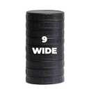 Jumterlee 9 Pack Black Wide Mouth Mason Jar Lids with Silicone Rings, Plastic Mason Jar Lids, Plastic Canning Lids, Fit Ball, Kerr and More (black)