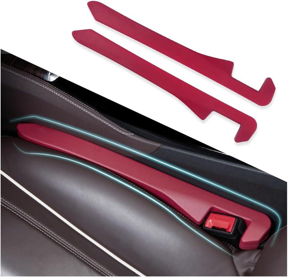 2PCS Car Seat Gap Filler - Car Seat Gap Filler Organizer for Holding Phone,Key,Purse - Universal Car Gap Filler Fits CCar Truck SUV Car Interior Accessories (Burgundy/2PCS)