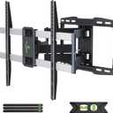 Outdoor TV Wall Mount for 47-86 Inch Television, Mount with Swivel and Tilt, Full Motion Weatherproof TV Bracket with Articulating Dual Arms, Max VESA 600X400 mm, 132lbs