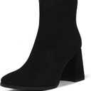 Womens Square Toe Ankle Boots Chunky Heel Causual Comfort Ankle Booties Dress Boots for Women, US 6.5