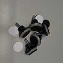 Bell Glides Replacement Office Chair Feet Swivel Caster Wheels to Fixed Stationary Castors, Short Profile with Separate Self Adhesive Felt Pads Black 5pcs