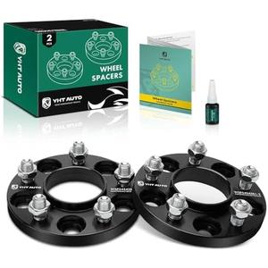 YHTAUTO 5x4.5 Hubcentric Wheel Spacers 15mm Fits Ford Lincoln Models: Explorer, Mustang, Aviator, Forged 5x114.3mm Tire Spacers 15mm with M14x1.5 Studs 70.5mm Hub Bore 2 PCS, Black