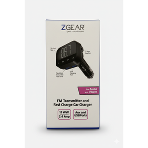 ZGear FM Transmitter And Fast Charge Car Charger