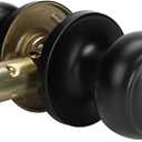 Goldenwarm Black Passage Door Knobs, Matte Black Closet Door Knobs Interior, Black Passage Door Knobs Set for Hallway, Closet (1 Pack, Matte Black)  