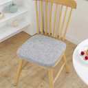 High Resilience Memory Foam Chair Cushion 15"x15"x2" Set of 2 Square Chair Pads and Washable Cover Non Slip Seat Cushions for Indoor Dining Room Kitchen and Office Chairs (Grey,15"x15")