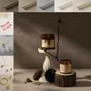 5PCS Non-Wrinkle Photography Backdrop 3D Fine Sand Texture Cloth (Not Paper) Original Design Waterproof Reusable 28x21in Photo Tabletop Backdrops for Food Jelwery Cosmetics Makeup Handbag (Morandi color)