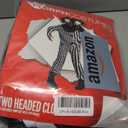 Morph Scary Clown Costume for Adults, Killer Clown Costume Men and Women, Halloween Scary Outfit, Creepy Horror Suit, 2 heads (Large)