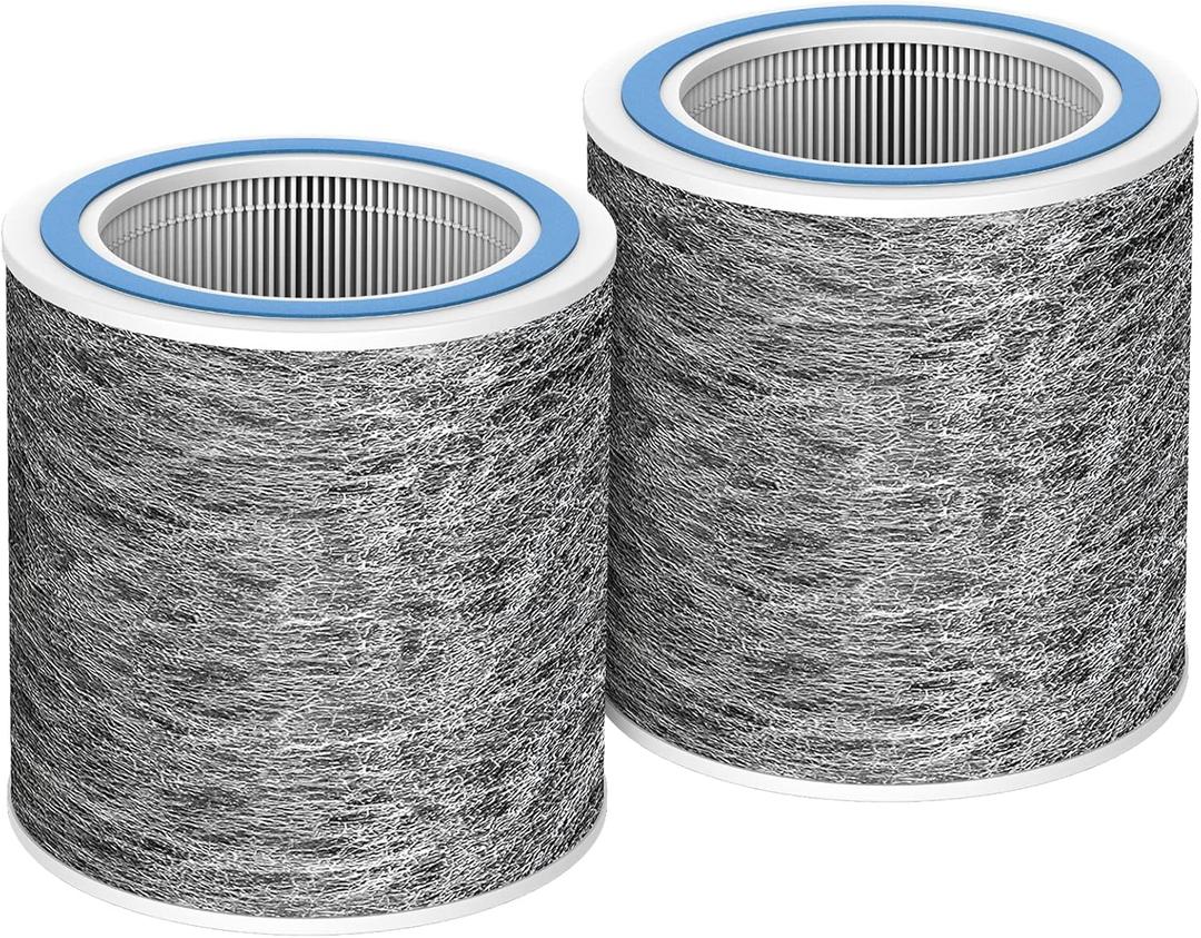 2 Pack HP102 Replacement HP152 Filter Compatible with Shark Air Purifier HP100, HP153, HP102PET, HP102PETBL, HP132, HC450, HC451, HC452, HC455, HEPA For 99.97% Particles Part # HE1FKPET, HE1FKBASMB