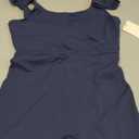 Sunzel Athletic Romper for Women Workout Tank Top Bodysuit One Piece Buttery Soft Jumpsuit Scrunch Shorts Yoga Gym Outfit, Size Large, Navy Blue 