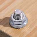 4 x 1/2"-13 Serrated Flange Hex Nuts, Carbon Steel, Zinc Plated Finish, Hexagon Nuts with Serrated Flange Washer Head, by Glvaner, 10 PCS