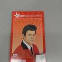 fun shack 50's Men's Black Wig with Sideburns, 1950s Costume Wig for Men, Retro Black Wig for Boys, One Size