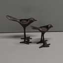 OwnMy 2 Cast Iron Bird Tea Light Candle Holders, Vintage Votive Candle Stands Rustic Metal Candlestick Holders Decorative Bird Figurines Tealight Holders for Dining Table Centerpieces