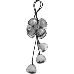 1 Pcs Artificial Crystal Crystal Butterfly Car Rear View Mirror Pendant Accessories Car Hanging Ornament Transparent Black
