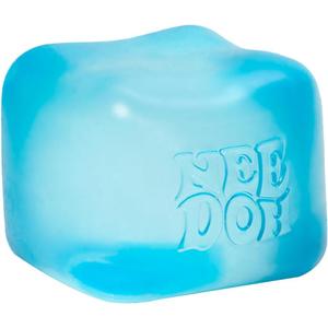 Schylling NeeDoh Nice Cube -Sensory Squeeze Toy with Super Solid Squish - 2.25" Cube (Blue)