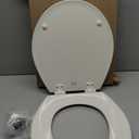 Bemis 500EC Durable Wood Toilet Seat with Easy Clean Hinges, Made in USA, Round, Biscuit