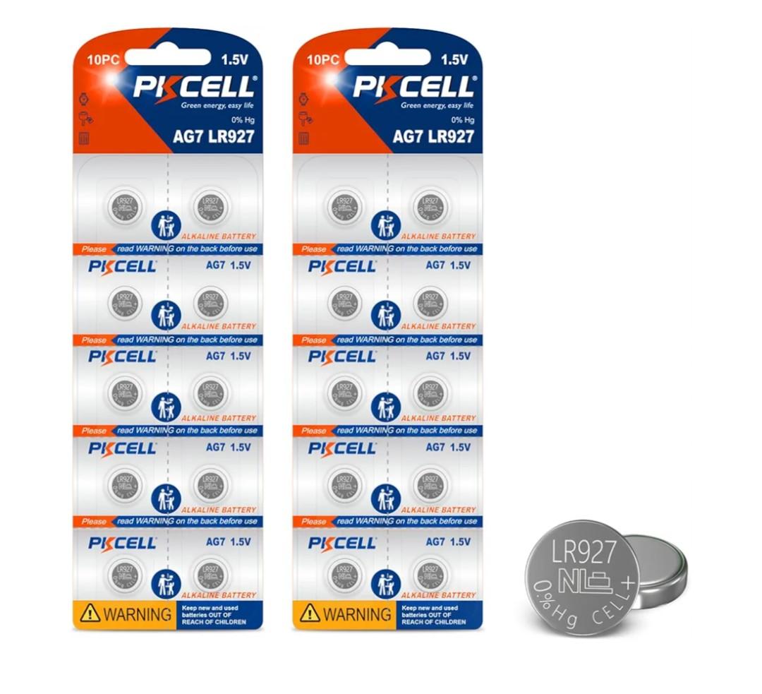 PKCELL 20Pack SR927SW 395 Watch Battery 1.5V LR927 Batteries AG7 Button Cell Batteries
