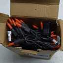 Brizled Orange Halloween Lights, 21.3ft 100-ct Incandescent Halloween String Lights Connectable, UL Certified Orange Light String, Black Wire Mini Light Set for Fall Season Holiday Thanksgiving Tree