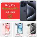Case for iPhone 15 Pro, Cute Bow Ribbon Aesthetic Bowknot Pattern Case for Women Girls, Girly Trendy Soft Slim TPU Bumper Shockproof Protective Cover - Pink Bows/Beige