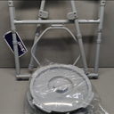 Drive Medical 11148-1 Folding Steel Bedside Commode Chair, Portable Toilet, Supports Individuals Weighing Up To 350 Lbs, with 7.5 Qt. and 13.5 Inch Seat, Grey