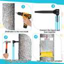 Reallnaive 12 Set Maple Syrup Tapping Kit, Includes L-shaped Sap Taps, Rubber Tubes, 12.6 x 19.69 Inches Sap Bags and 70 mm Nails, Complete Tree Harvesting Supplies for Beginners