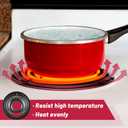 GE Black Stove Drip Pans, 10% Energy Save by Enamel Spraying Prevent Bending and Rust - Include 2 6'' Burner Drip Pans and 2 8'' Drip Bowl