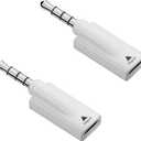2Pack USB C to 3.5mm Audio Adapter, Aux to USB C Headphone Jack Adapter, Hi-Fi DAC Dongle Aux Cord Compatible with iPhone 17/16/15 Pro Max,Samsung S25/S24/S23,iPad Pro, Pixel, Car Stereo