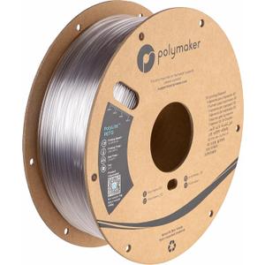 Polymaker PolyLite Clear 3D Printer PETG Filament 1.75mm 1kg, Legacy PETG Formula, +- 0.03mm Dimensional Accuracy, Reliable Everyday Filament, Strong Layer Bonding, Compatible with Most 3D Printers