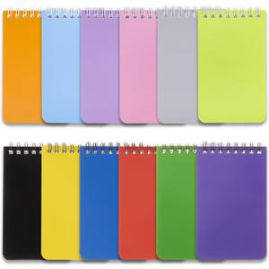 12 pcs Pocket Notebook Small Notepad Pocket Notepad Small Spiral Notebooks 3X5Inches (12pac)