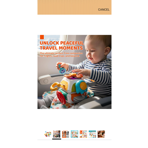 10-in-1 Montessori Busy Board for 1 Year Old - Toddler Toys 1-2 Years with Car Steering Wheel & Keys, Car Travel Toys for Toddlers 1-3, Sensory Activity Cube, Birthday Gifts Baby Boys Girls