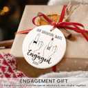 2 x Engagement Gifts for Couples 2025  Ceramic Christmas Ornament, Newly Engaged Couple Gift, Romantic Engagement Gift Keepsake