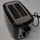 Toastmaster 2-Slice Toaster - Black with Stainless Steel - Kitchen Essential for Sandwich Bread & Breakfast Toast - Toaster with Wide Slots, High Rise Toast Lift & Cool-Touch Exterior