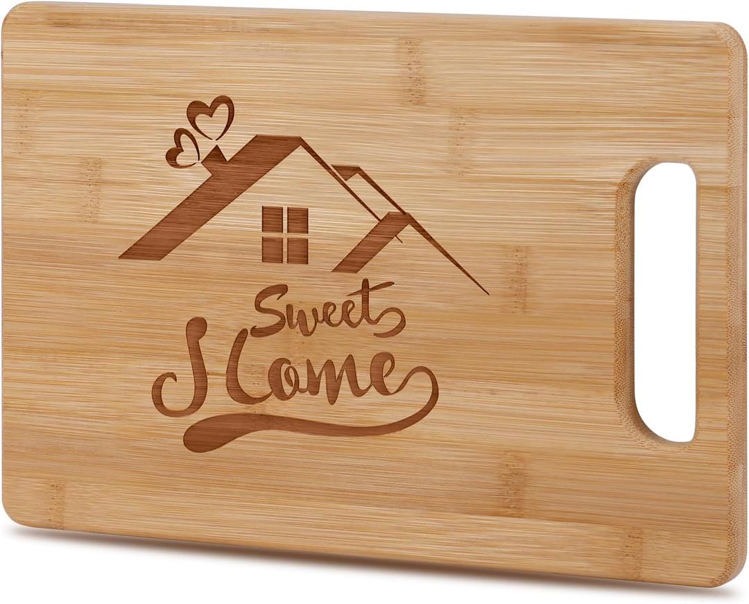 Housewarming Gifts New Home, New Home Gift Ideas - New Home Bamboo Cutting Board, Housewarming Gifts for Women Men, New Apartment, First Home New House Gift, New Homeowner Gifts Housewarming Gift