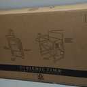 PICNIC TIME Sports Chair with Side Table and Armrest Caddy, Lightweight Aluminum Folding Outdoor Camping Chair for Adults, Portable Director Style Lawn Seating with Pockets & Carry Strap, (Black)