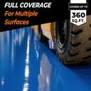 Floor paint, Epoxy Resin Floor Paint Coating Kit - 3 Gallon, 100% Solids Self Leveling with Blue High Gloss Finish, Industrial Grade for Garage, Basement, Countertops - Covers 360 Sq Ft, Fast Curing