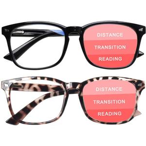 SIGVAN Progressive Multifocal Computer Glasses Women Men Blue Light Blocking Reading Glasses Spring Hinge Readers (2 Mix)