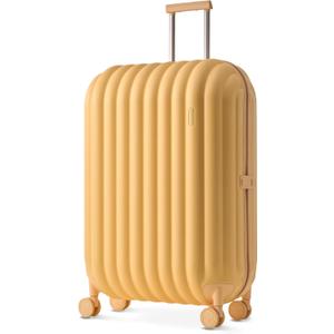 artrips Large Checked Luggage 28 Inch, Hard Shell Suitcase with Spinner Wheels, Large Travel Suitcase for Long Trips and Family Travel, Yellow
