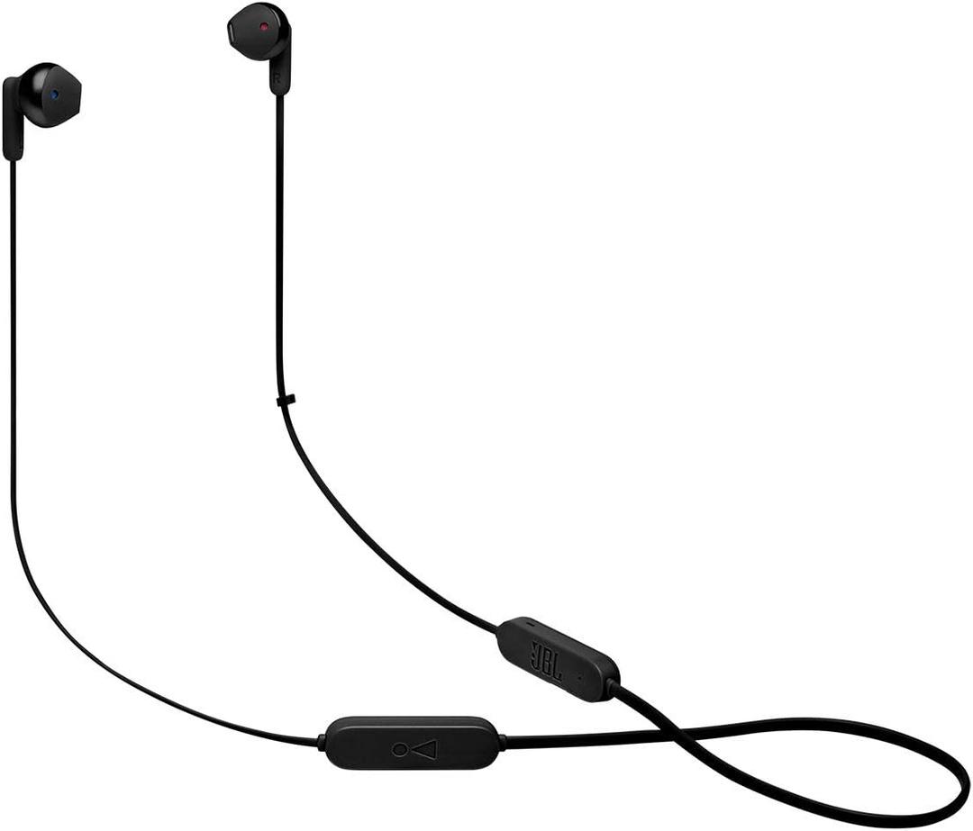 JBL Tune 215 - Bluetooth Wireless in-Ear Headphones with 3-Button Mic/Remote and Flat Cable - Black, Small