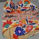 Herseas Womens 2 Piece High Waisted U Wire Bikini Set Floral Print Swimsuit Crisscross Back Bathing Suit Beach Swimwear, Size L