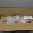 Black and Gold Vanity Light, 3 Light Bathroom Vanity Light Over Mirror with Metal Shade, 23 Inch Large Vanity Lights for Bathroom Modern Wall Sconce Lighting, BD015-3-BK