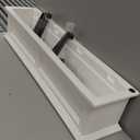Mayne Fairfield 4ft Window Box - White - Durable Self Watering Resin Planter with Wall Mount Brackets, Plastic (5823-W)