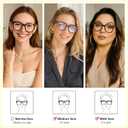 Madison Avenue Oversized Blue Light Blocking Glasses for Women Fashion Blue Light Blockers Anti Eyestrain & UV Protection Computer Eyeglasses (Olive Green)