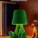 Modern Table Lamp for Youth: Rechargeable Cute Light for Kids Child Teen - Gift for Birthday Christmas Halloween Easter (Green)