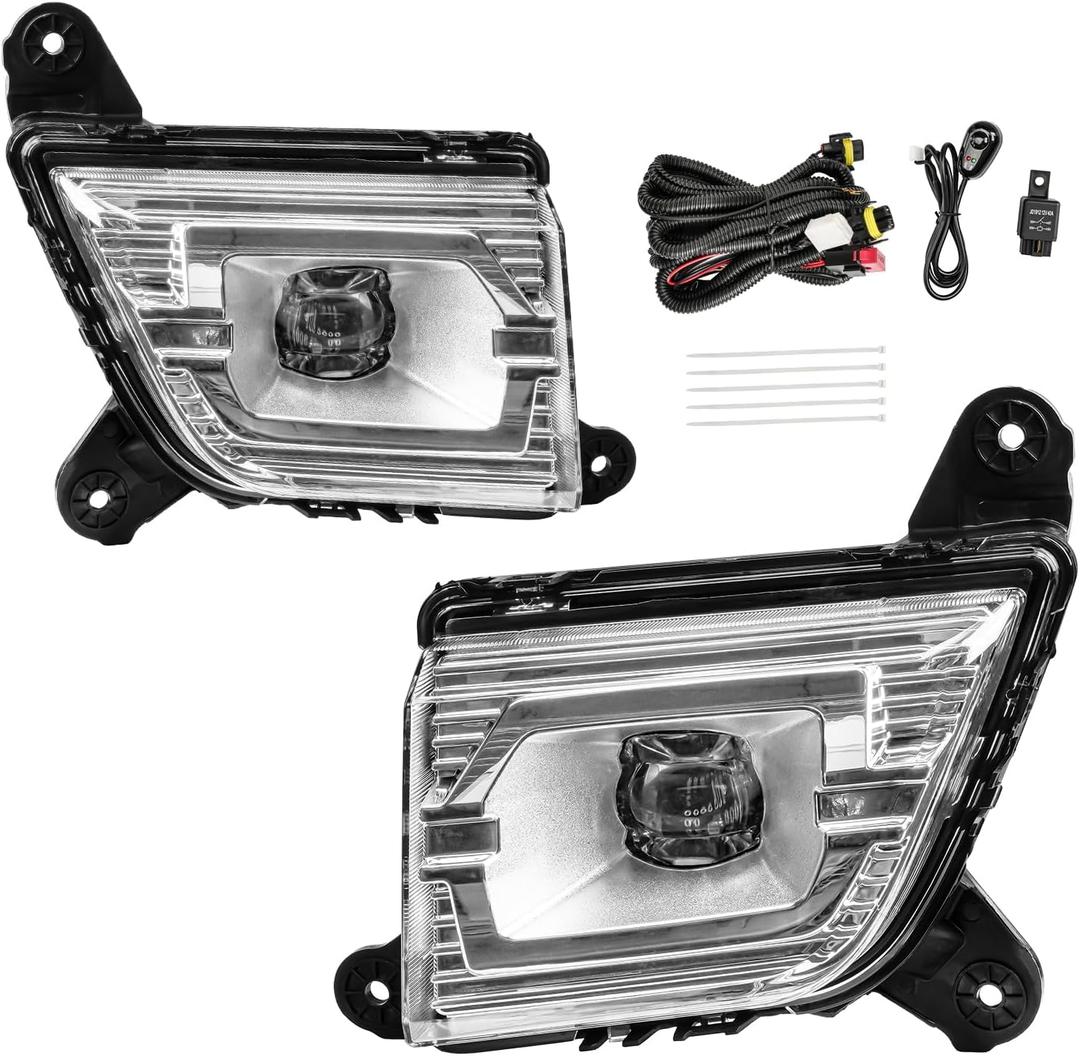 PHILTOP Fog Light Assembly for 2019-2021 Chevy Silverado 1500/1500 LTD & 2020-2023 Silverado 2500/3500 HD, 2pcs (/)