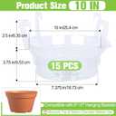 Miuwauer 15 Pack of 10-inch Hanging Basket Water Catcher Plastic Hanging Plant Drip Pan Tray Plastic Saucers Liners for Indoor Outdoor Hanging Plants Baskets Flower Pots - Clear, Round