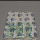 AVOIN colorlife Blue Stripe Christmas Tree Balls Bow Throw Pillow Cover, 18 x 18 Inch Seasonal Snowflake Winter Holiday Cushion Case Decoration for Sofa Couch Set of 4